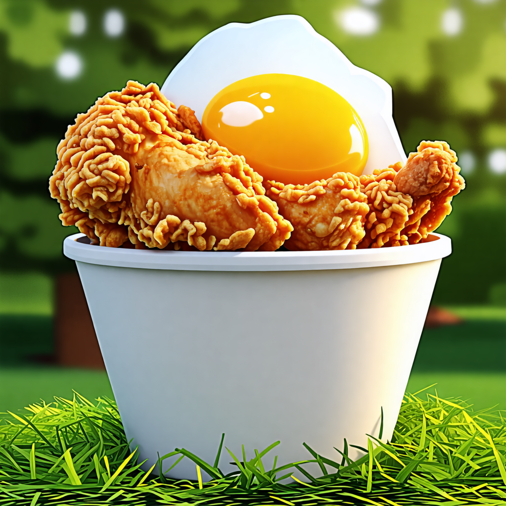 egg, fried chicken, minecraft, acorn, pail